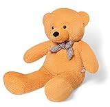 YunNasi Teddybär 120cm XXL Riesen Teddy Stofftier Geschenke für Freundin (120cm, Hellbraun)