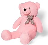 YunNasi Teddybär 120cm XXL Riesen Teddy Stofftier Geschenke für Freundin (120cm, Rosa)