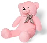 YunNasi Teddybär 120cm XXL Riesen Teddy Stofftier Geschenke für Freundin (120cm, Rosa)