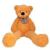 MAKOSAS Teddybär Kuschelig Plüschbär Weiches Spielzeug für Kinder 180cm (Orange)