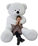 Odolplusz Teddybär 220cm GIGANT Groß Teddy Bear Plüschbär Stofftier Kuscheltier Plüschtier XXL, Weiss