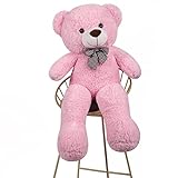 FAVOSTA XXL Teddybär Riesen Plüsch Bär Kuschelbär 110CM Teddy Bear Geschenk für Mädchen und Kinder Rosa