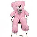 FAVOSTA XXL Teddybär Riesen Plüsch Bär Kuschelbär 110CM Teddy Bear Geschenk für Mädchen und Kinder Rosa