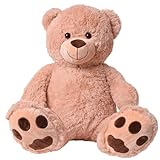 TE-Trend Kuscheltier XXL Teddybär groß Riesen Teddy Plüschtier Stofftier Kinder Geschenke aus Plüsch 100cm braun