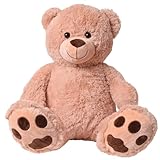 TE-Trend Kuscheltier XXL Teddybär groß Riesen Teddy Plüschtier Stofftier Kinder Geschenke aus Plüsch 100cm braun