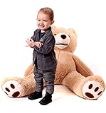 Teddybär Groß 100 cm - Baby Kuscheltiere Riesen Teddy - Kuscheltier Für Babys - Plüschtier Großer Teddy Bär - Geschenk Freundin, Geschenkideen Zum Geburtstag, Kinder, Geschenke Zum Jahrestag - Braun