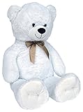 Wagner 9049 - Riesen XXL Teddybär 100 cm groß in Weiss - Plüschbär Kuschelbär Teddy weißer Bär