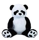Lifestyle & More Riesen Pandabär Kuschelbär XXL 100 cm groß Plüschbär Kuscheltier Panda samtig weich