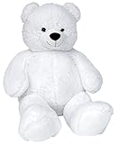 Wagner 9041 - Riesen XXL Teddybär 140 cm groß in Weiss - Plüschbär Kuschelbär Teddy Bär in Weiss 1,40 m