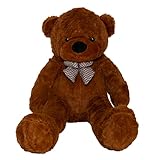 MAKOSAS Teddybär Kuschelig Plüschbär Weiches Spielzeug für Kinder 120cm (Braun)