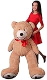 Riesen Teddybären 160 cm - Baby Kuscheltiere Große Teddy - Kuscheltier Für Babys Riesen Teddybär - XXL Plüschtier Teddy Bär - Geschenk Freundin, Geschenkideen Zum Geburtstag, Geschenke Zum Jahrestag