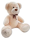 Odolplusz Riesen Teddybären 160 cm - Baby Kuscheltiere Große Teddy - Kuscheltier Für Babys - XXL Plüschtier Teddy Bär, Geschenkideen Zum Geburtstag, Geschenke Zum Jahrestag (Beige)