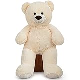 FAVOSTA Riesen Teddy XXL Teddybär groß 110 cm Plüschtier Kuscheltier Stofftier Riesen Teddy Bär Holiday Geschenk Weiß