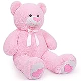 FAVOSTA Riesen Teddy XXL Teddybär groß 110 cm Plüschtier Kuscheltier Stofftier Riesen Teddy Bär Nase mit Liebe Geformt Holiday Geschenk Pink