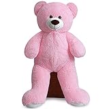 FAVOSTA Riesen Teddy XXL Teddybär groß 110 cm Plüschtier Kuscheltier Stofftier Riesen Teddy Bär Holiday Geschenk Rosa