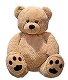 Lifestyle & More Riesen Teddybär Kuschelbär XXL 100 cm groß Plüschbär Kuscheltier samtig weich