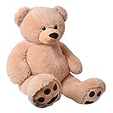 TE-Trend Riesen Teddy Kuscheltier XXL Teddybär groß Plüschtier Rico Stofftier als Geschenk für Kinder 135cm groß in braun