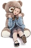 MorisMos Riesen Teddy großer Teddybär groß XXL Kuscheltier 100cm Riesenteddys Stofftier Plüschbär Kuschelbär Geschenk für Kinder, Jungen, Mädchen, Geburtstag Braun